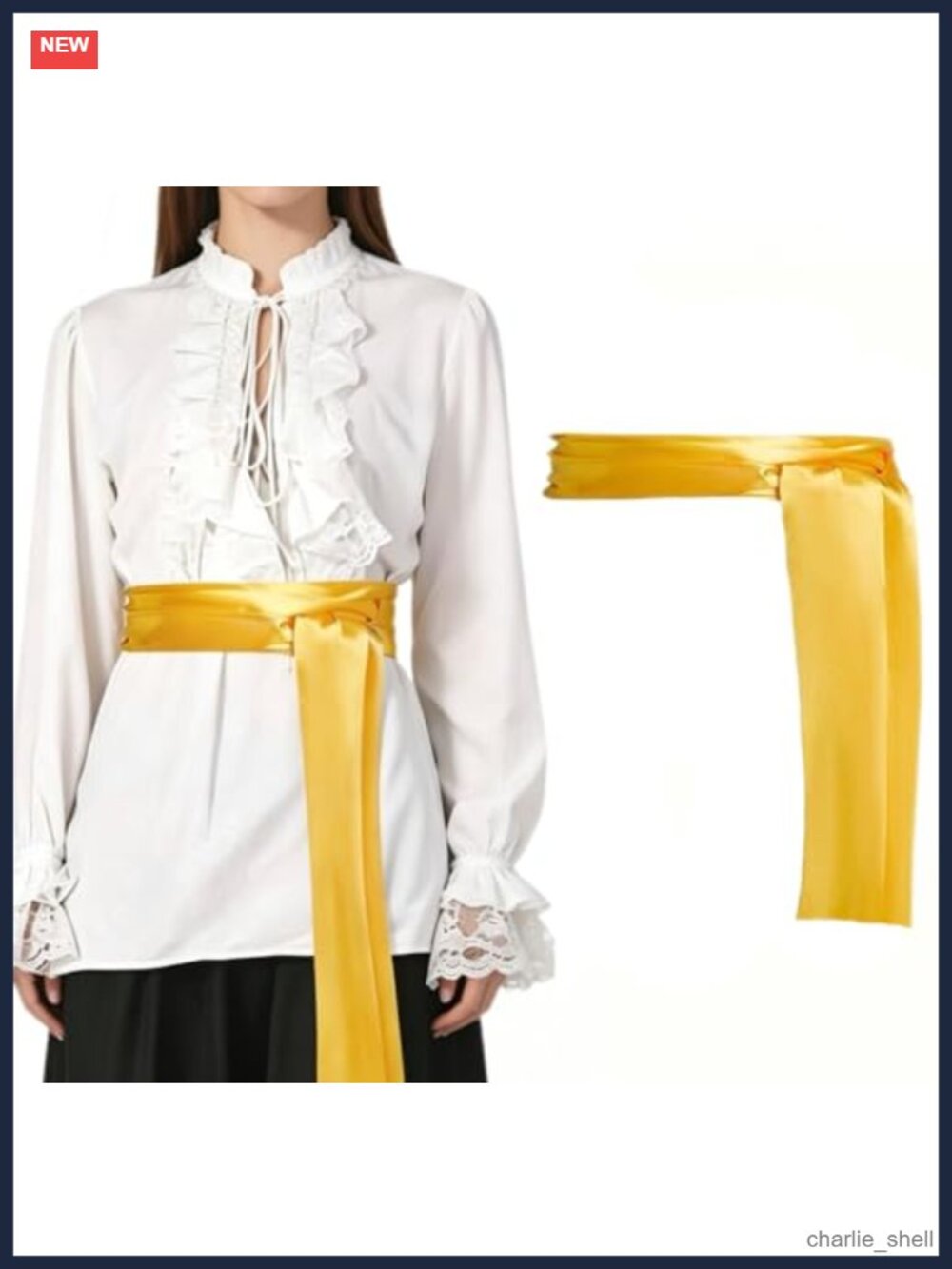 Satin Pirate Sash Belt Long Silk Waist Sash Cosplay Costume